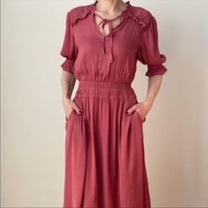 Rose colored midi dress - CURRENT AIR